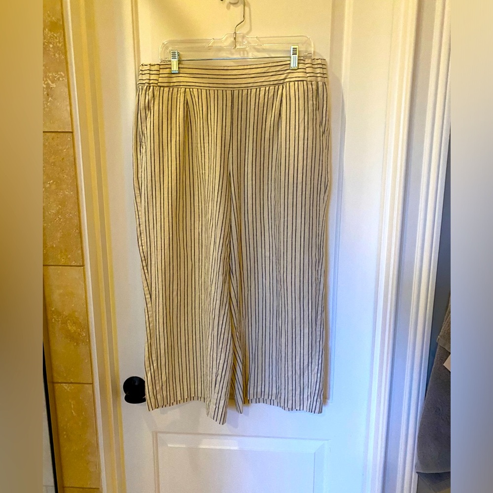Apt. 9 Linen Wide Leg Cropped Pants L